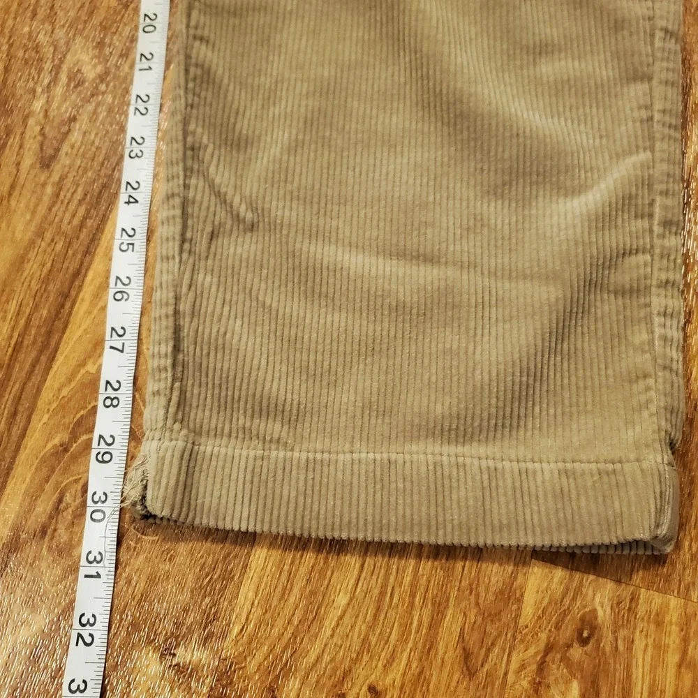 Vintage Polo Corduroy Pants Men 36x34 Brown‎ Pleated Straight Fit Baggy 90s